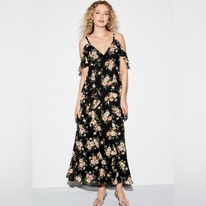 NEW…The Occasion Off Shoulder Chiffon Floral Maxi Dress